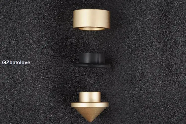 4 шт. хороший высококачественный усилитель Алюминиевые ножки CD плеер спикер ударопрочный ножной гвоздь золотой и черный на выбор