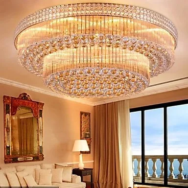 

LED 110-220V High-end atmosphere luxury Ceiling Lights K9 Crystal Living Room Absorb Dome Light free shipping Ceiling Lamps