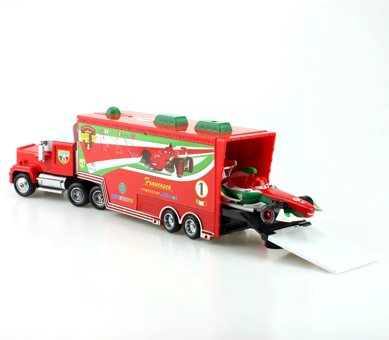 24 стилей disney Pixar Cars мак грузовик+ маленький автомобиль Маккуин Джексон Storm 1:55 литой металлический сплав автомобиль игрушки подарок для детей