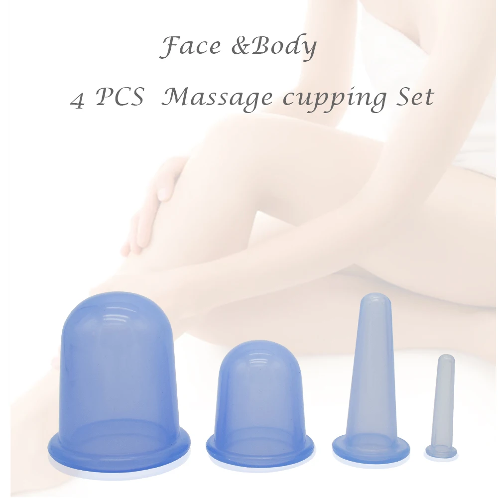 4 шт. силиконовые вакуумные чашки для массажа лица и | Красота здоровье
