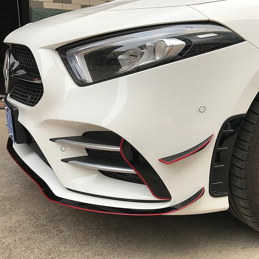 Для Mercedes Benz A Class W177 V177 A180 A200 A220 A250 спортивные наклейки переднего бампера отделка крыла крышка аксессуары автомобильный Стайлинг