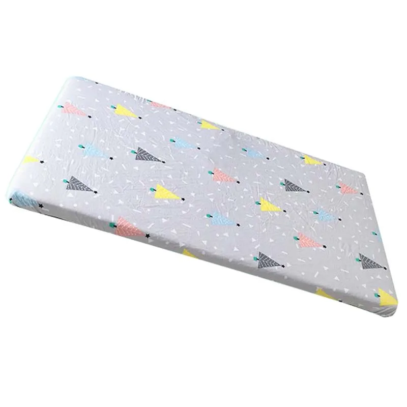 Натяжная простыня для детской кроватки из 100% хлопка с рисунком мультфильмов|crib