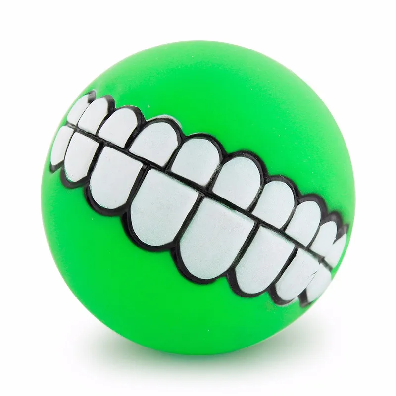 Funny Pet Toy Dog Puppy Cat Ball Teeth PVC Chew Sound Play Fetching Squeak Supplies Small Animal | Дом и сад