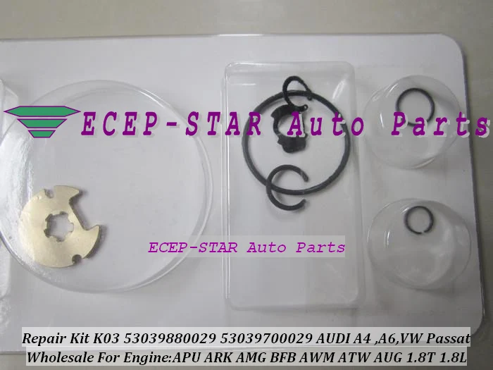 Комплект для ремонта турбо K03 29 53039880029 53039700029 058145703J N AUDI A4 A6 VW Passat B5 APU ARK BFB 1 8 T 1.8L|a4 size