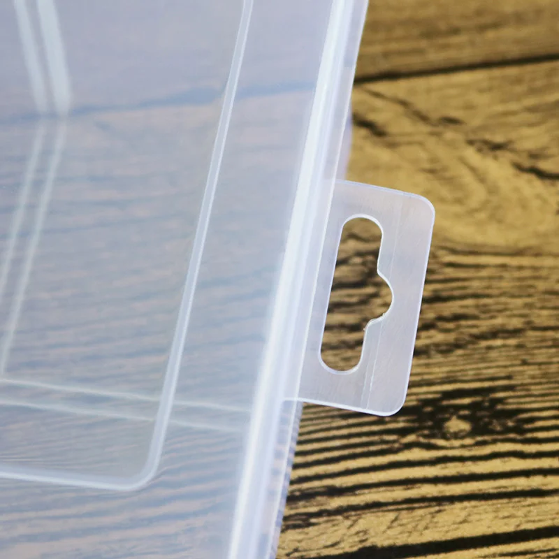 Маленькие Прозрачные квадратные пластиковые коробки для хранения ювелирных