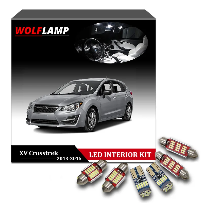 Wolflamp 8 шт. интерьсветильник для Subaru XV Crosstrek 2013 2015 купольная лампа номерного