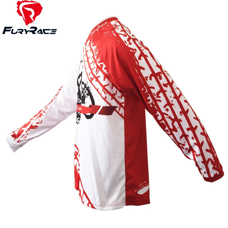 FURY Racing 2017 одежда для езды на велосипеде с принтом мужская красная DH горные майки