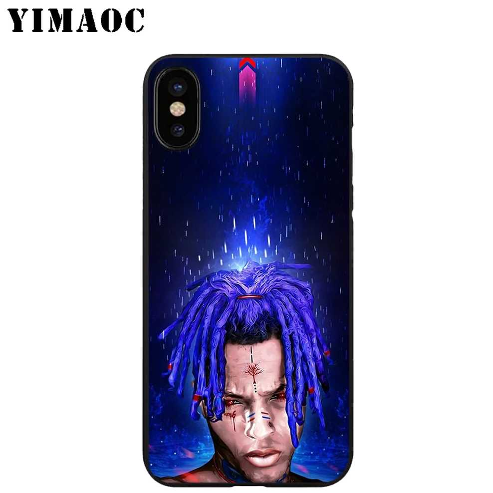 YIMAOC XXXTENTACION Soft TPU Black Silicone Case for iPhone X or 10 8 7 6 6S Plus 5 5S SE Xr Xs Max |