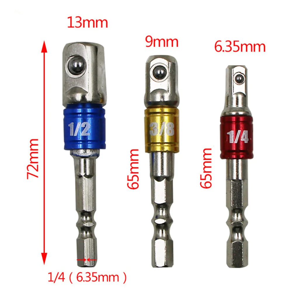 3 шт. 1/4 &quot3/8&quot 1/2 &quotшестигранный ключ дюймовый стандарт рукав удлинитель диск