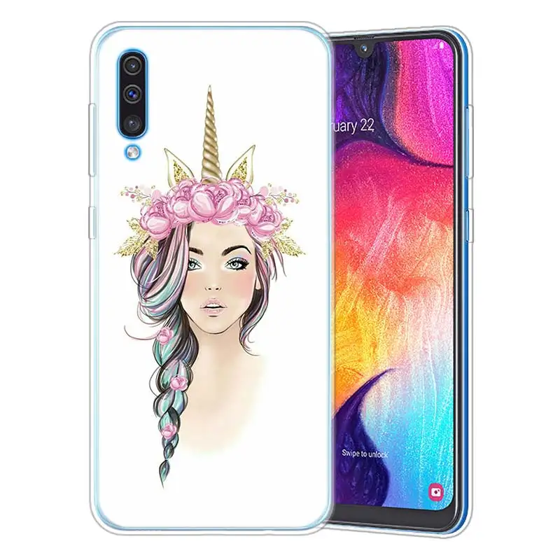 Мой Единорог для девочек чехол для samsung A50 A70 A60 A40 A30 A20 A20e A10 M30 M20 M10 A7 A9 силикона ТПУ с рисунком Роскошный телефон чехол Coque