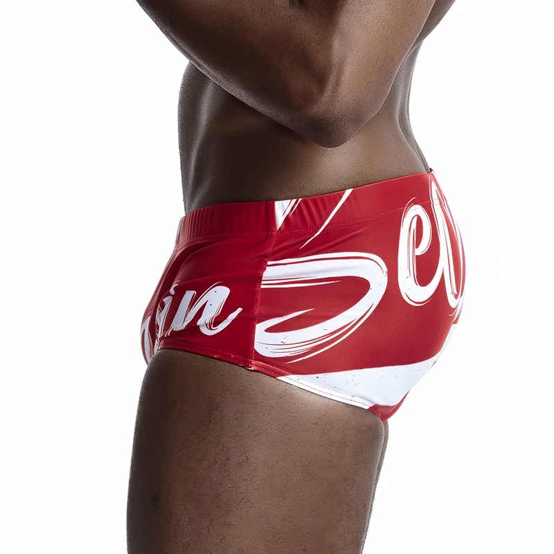 Мужские пляжные шорты A156 красные/черные плавки для плавания одежда купания