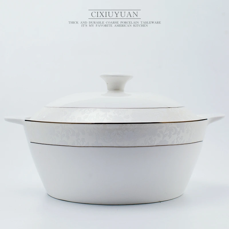 Фарфоровые сервировочные миски 9 дюймов фарфоровые керамические горшки для супа