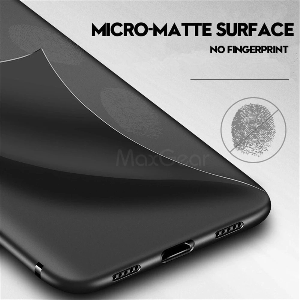 Силиконовый чехол MaxGear для Huawei P9 P10 P20 Lite Plus матовая задняя крышка из ТПУ матовый