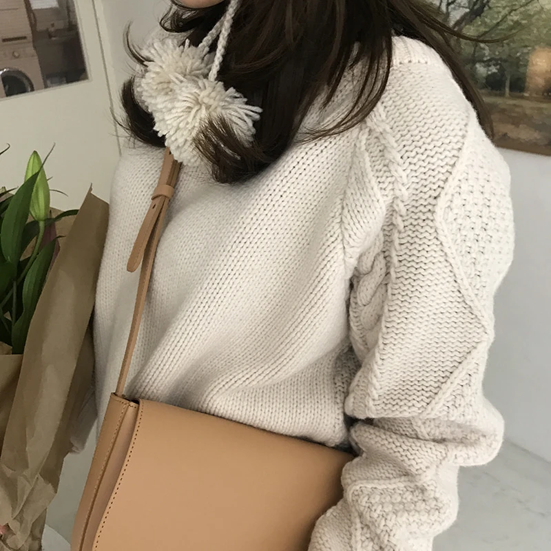 HziriP 2018 New Thick Twist Cardigan Sweater Autumn Winter Women Loose Knitted O-Neck Long-sleeved Female Sweaters Tops Solid |