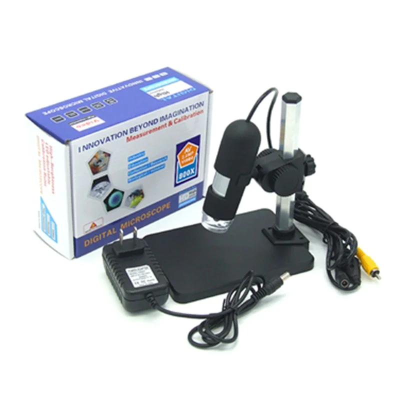 Цифровой микроскоп зум 1-50/800X HD 3,6 MP датчик изображения с 8 светодиодный ручной регулируемый свет камера Веб-камера эндоскоп Лупа