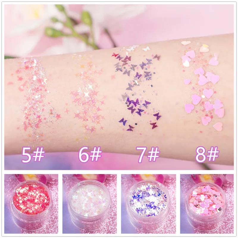 Ultrathin Sequins Nail Glitter Paillettes Irregular Rhinestone Eye Makeup Sequins Laser PET Sequin Nails Art Manicure Material
