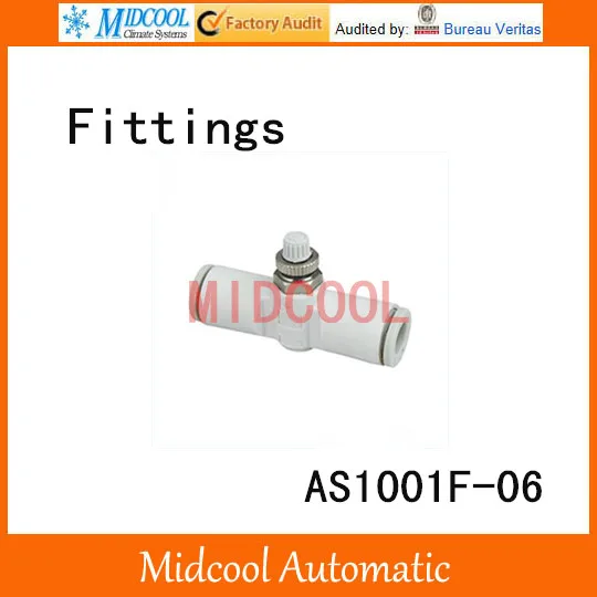 

SMC type high quality AS1001F-06 O.D 6mm Clapboard pipe throttle valve pneumatic components