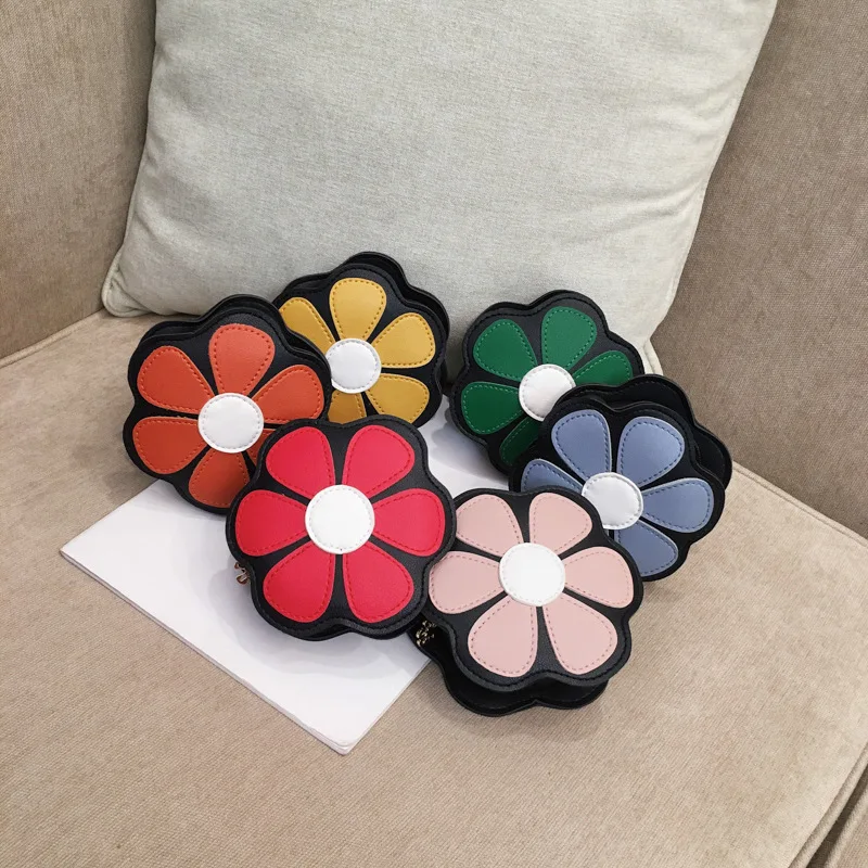 

Новый Модный милый детский кошелек для монет из искусственной кожи для девочек сумка-мессенджер на молнии с милым цветком аксессуары для пр...