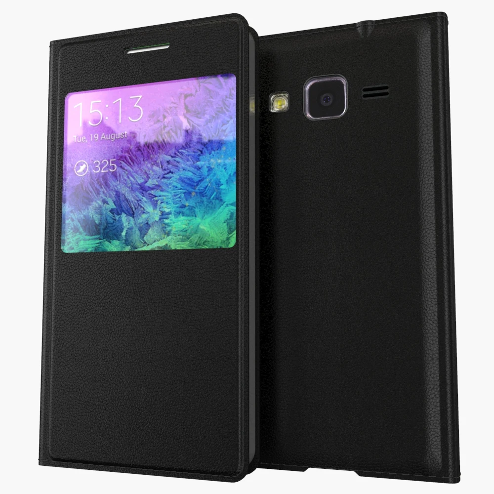 Кожаный чехол книжка G360 для Samsung Galaxy Core Prime G360F G360H G361 G361F G361H с окошком просмотра