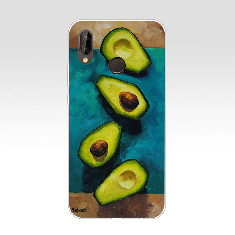 161H Avocado fruit art pattern Soft Silicone Tpu Cover Case for huawei Nova 3 3i p smart | Мобильные телефоны и