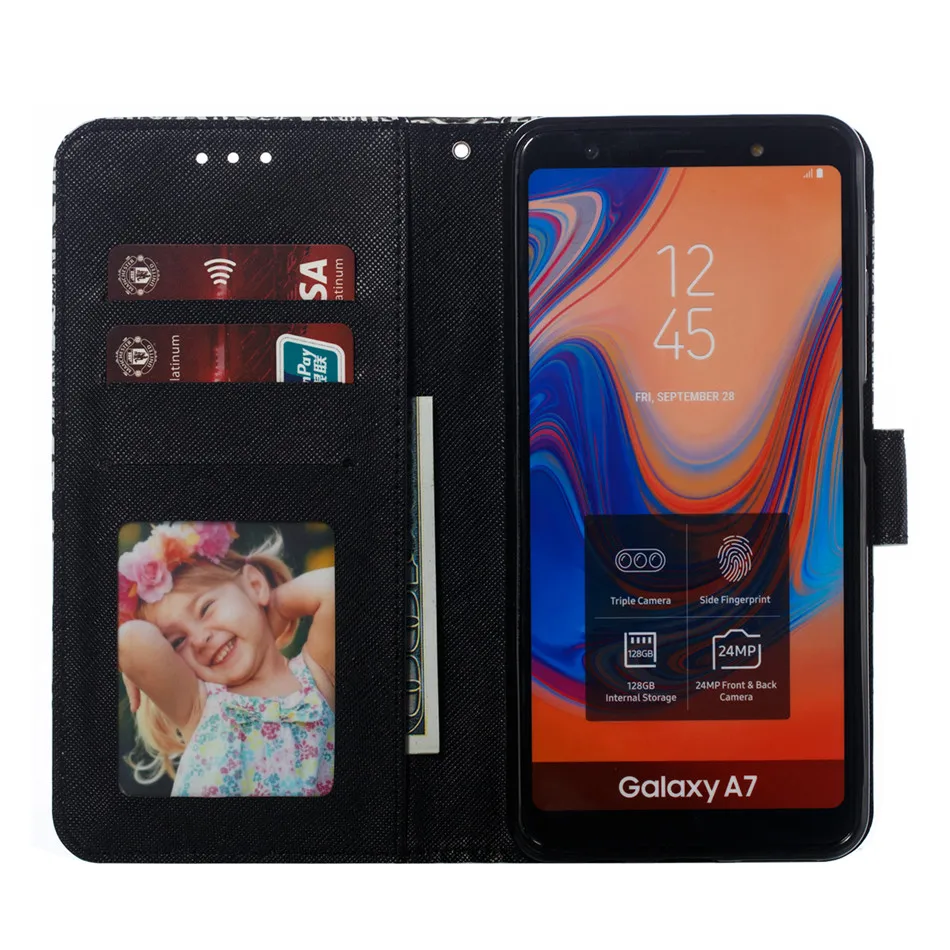 Милый чехол для Fundas samsung Galaxy A10 A10E A20 A20E A30 A40 A50 A60 A70 M10 M20 M30 S10 S9 A6 A8 Plus Чехол-книжка с бумажником в P02D