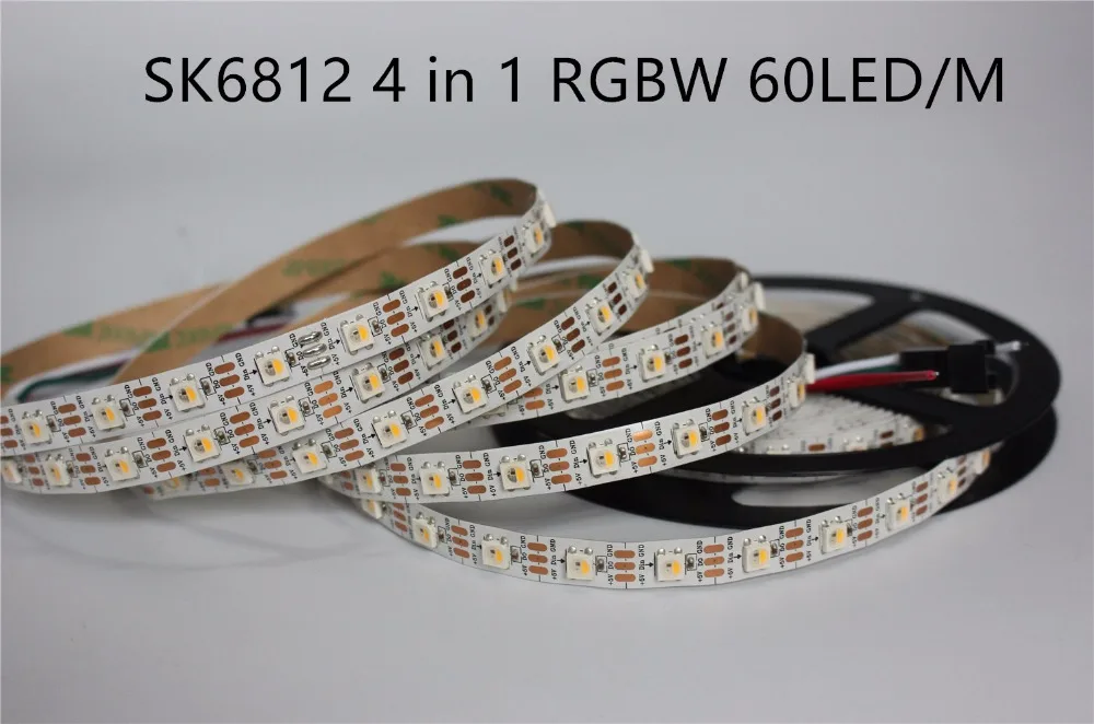 Модифицируемая Светодиодная лента SK6812 RGBW RGBWW RGBNW 4 цвета в 1 водостойкая IP20 60