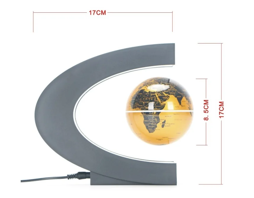 Decoration LED Floating C Shape Magnetic Levitation Globe World Map | Дом и сад