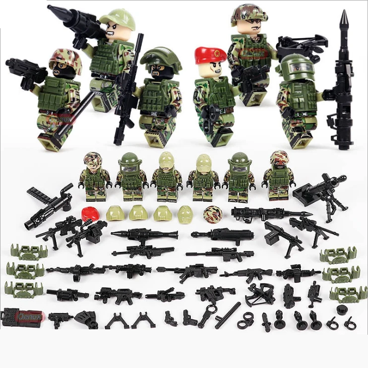 Военный камуфляж Alpha Raid Force 6 кукол оружие снаряжение оружием в сборе детские