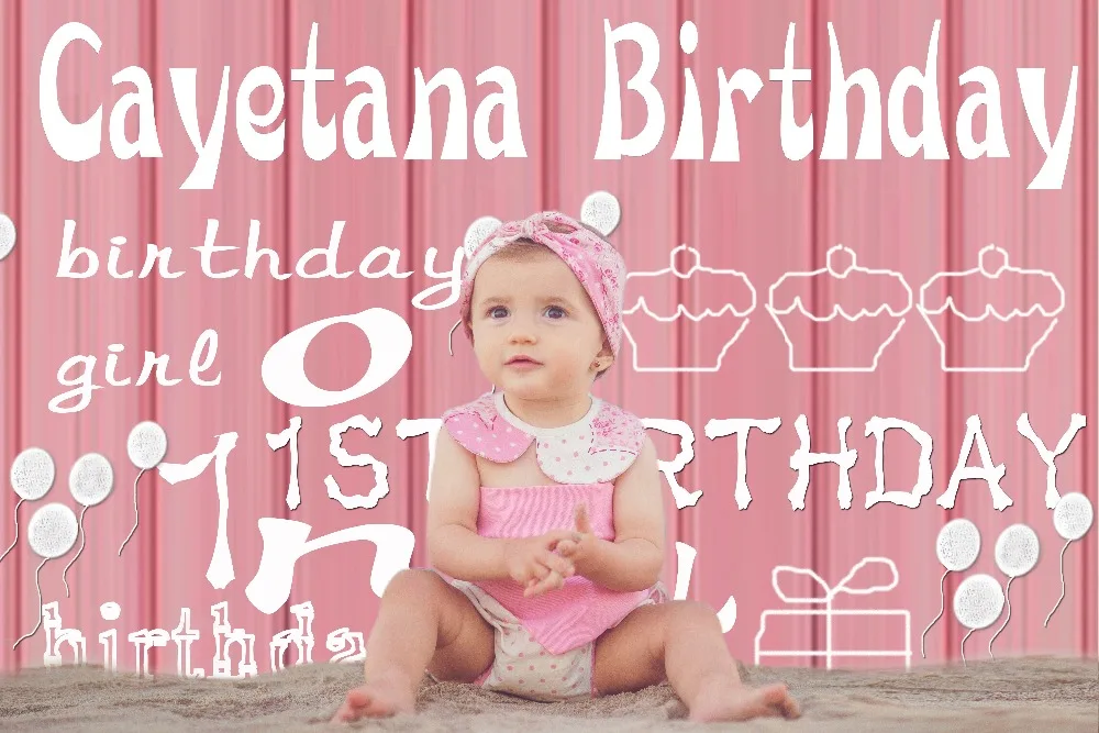 VinylBDSD розовый фон для фотосъемки первого дня рождения детский цифровой граффити