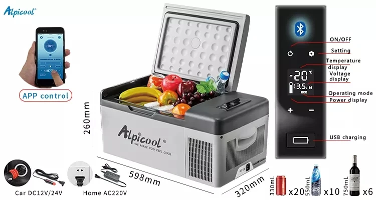 20л портативный мини DC12V AC 220V автомобильный компрессор холодильника с морозильником быстрое охлаждение для автомобиля грузовика