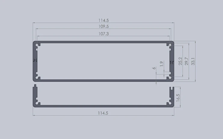 Алюминиевый корпус Корпус Корпуса PCB Коробка Чехол 114 (4 48 &quot) X33 (1 29&quot) X120 72 мм DIY|case