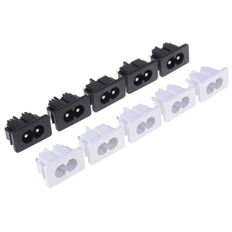 5 шт./лот AC250V 2.5A Iec320 C8 Штекерный 2 контактный входной разъем питания|Соединители| |