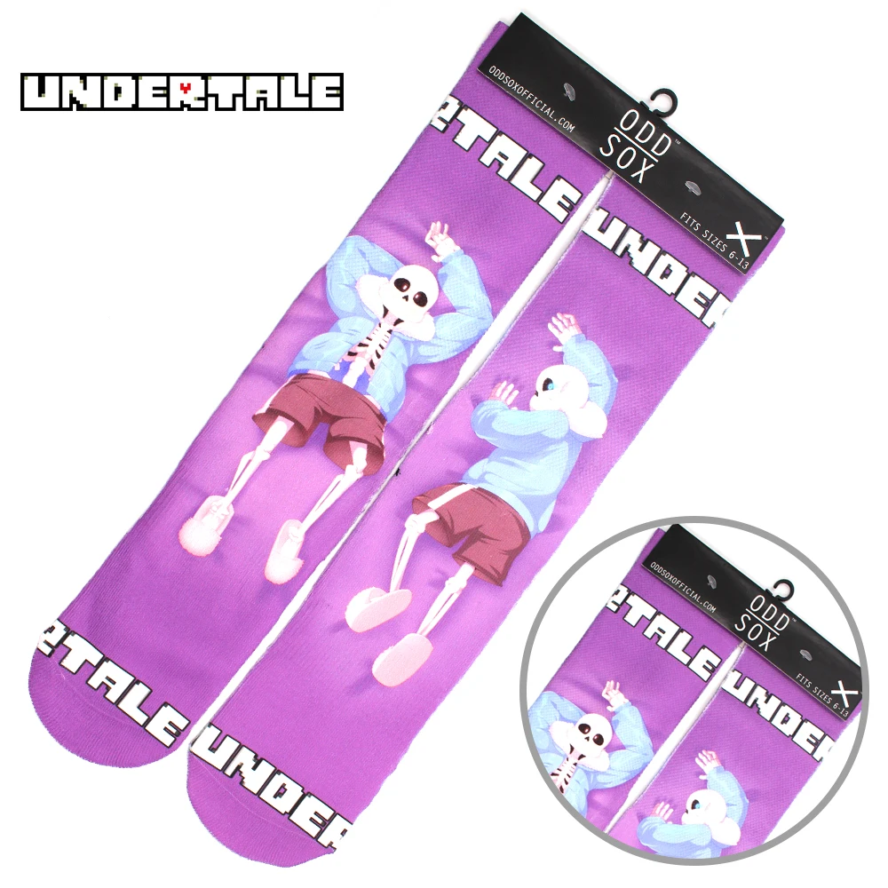 Suncomics/носки до колена с принтом Undertale Sans хлопковые носки для мальчиков и девочек