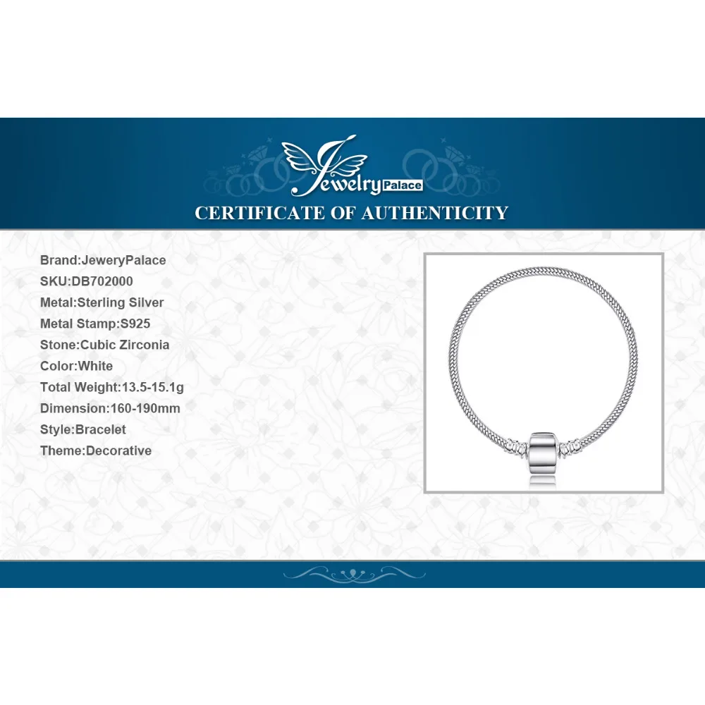 Женский браслет-цепочка Jewelrypalace браслет из стерлингового серебра 925 пробы с
