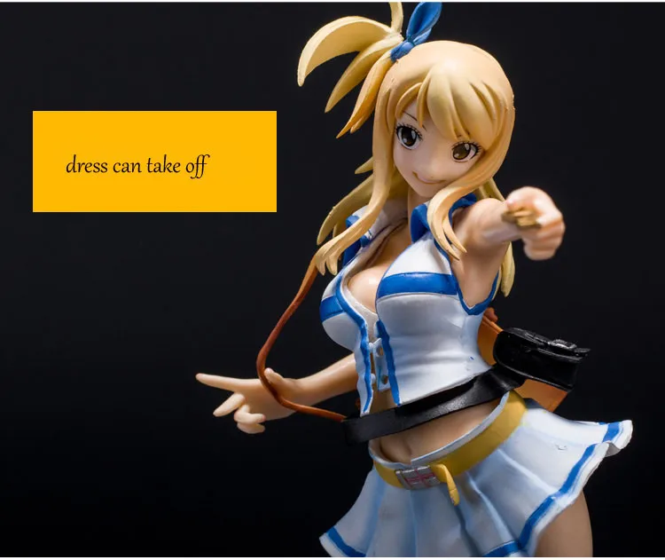 Аниме ПВХ hqf Fairy Tail фигурку Нацу Dragnir серый Fullbuster Сексуальная Люси модель игрушки украшения коллекции подарок 23 см