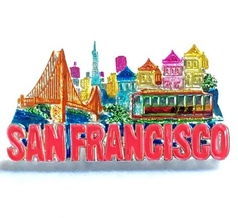Город Сан пан Франциско металлические 3D магниты на холодильник туристические