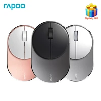 rapoo m600 silent multi mode wireless mouse bluetooth mouse office mouse fashion portable optical mouse for tabletlaptopphone