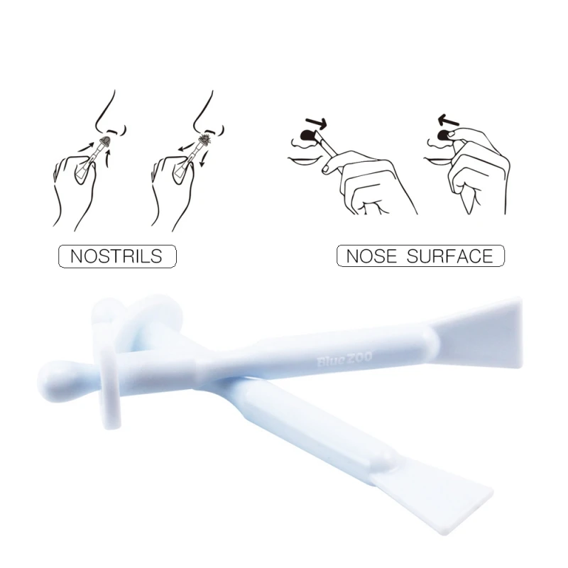 2 шт. пластиковые палочки для удаления волос из носа с двумя головками | Красота и