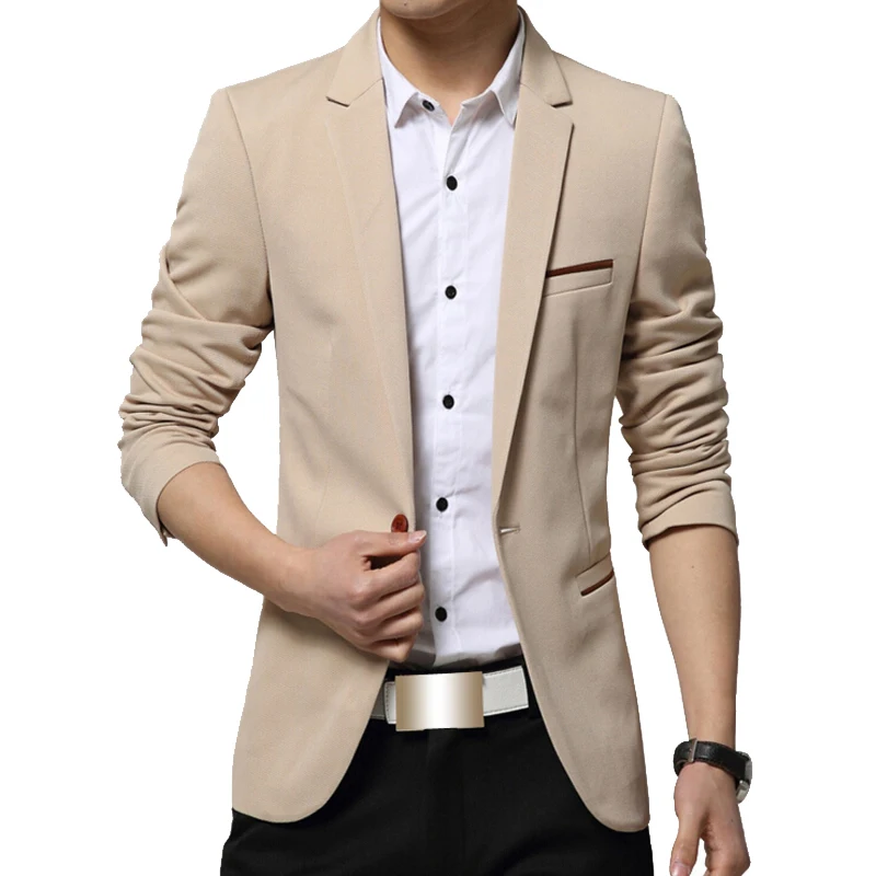 Blazer Men Causal Cotton Costume Homme Jacket masculino Jaqueta Masculina Wedding dress Plus size 5XL Suit | Мужская одежда