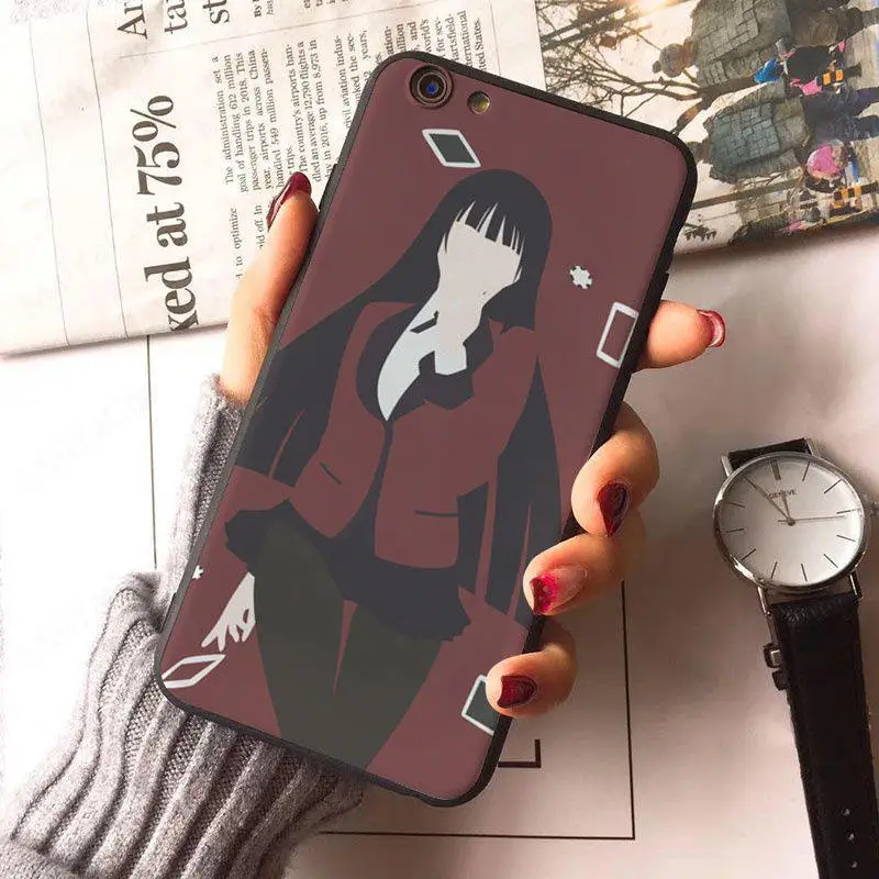 Уникальный роскошный силиконовый чехол Kakegurui для телефона iphone 8 8plus 7 7plus 6 6plus 5 5s XR