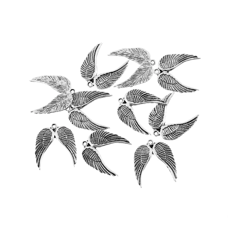 Новое прибытие Ангел крылья панденты амулеты подходят ожерелье браслет 10 шт|bracelet