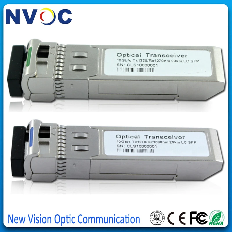 5 пара/лот 10GBASE LR оптический модуль 10G 1270nm/1330nm 20km DDM WDM BiDi SFP + LC волоконно