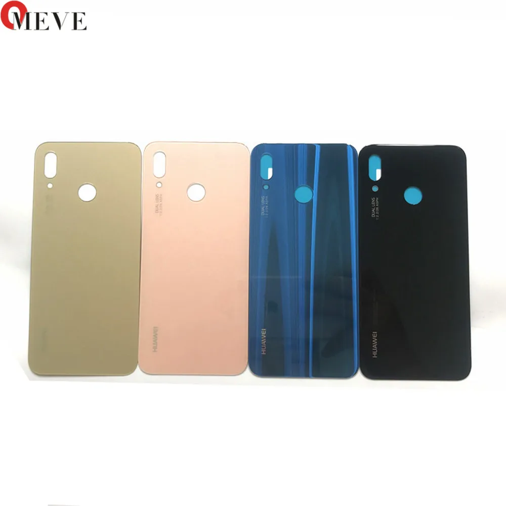 Оригинальный чехол для задней двери HUAWEI P20 Lite/Nova 3e стеклянный панели батареи