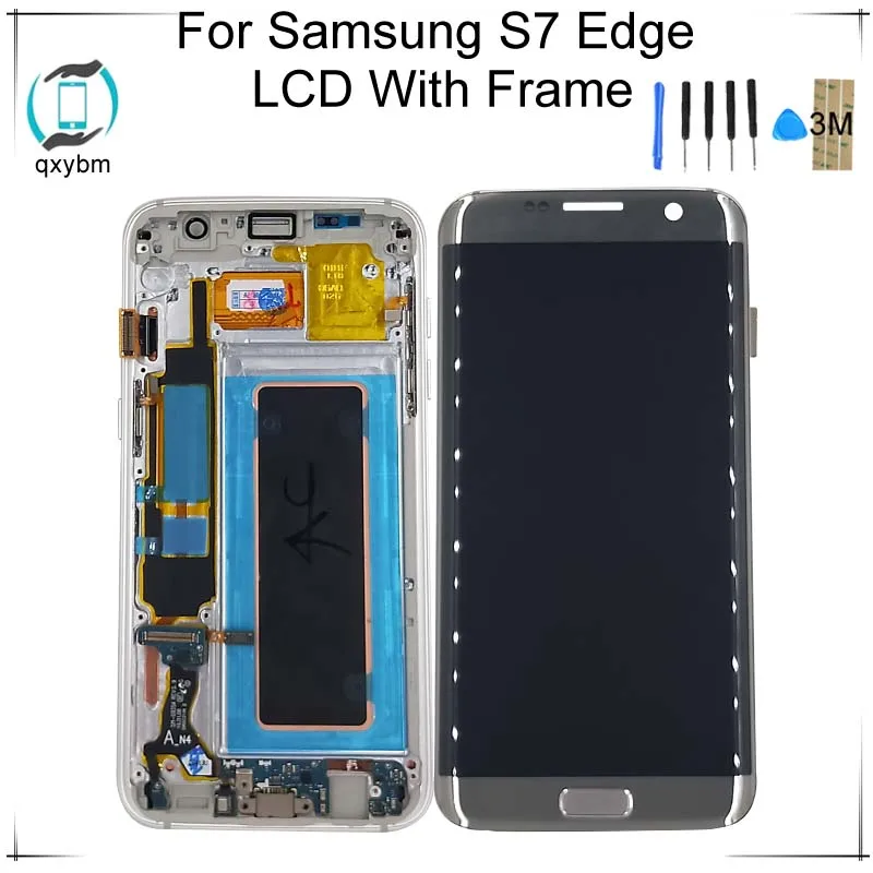 Супер OLED 5 &quotдля SAMSUNG GALAXY S7 Edge S7edge G935 G935F G935FD ЖК дисплей с рамкой сенсорный экран