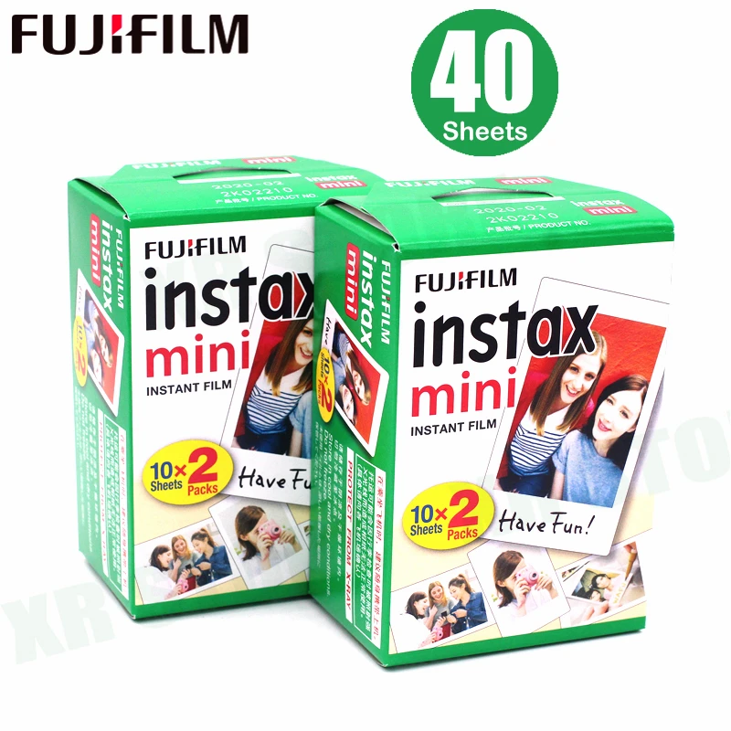 Оригинальный 40 листов Fujifilm Instax mini 11 9 8 фильмов белый край 3 дюймов для Фотоаппарат
