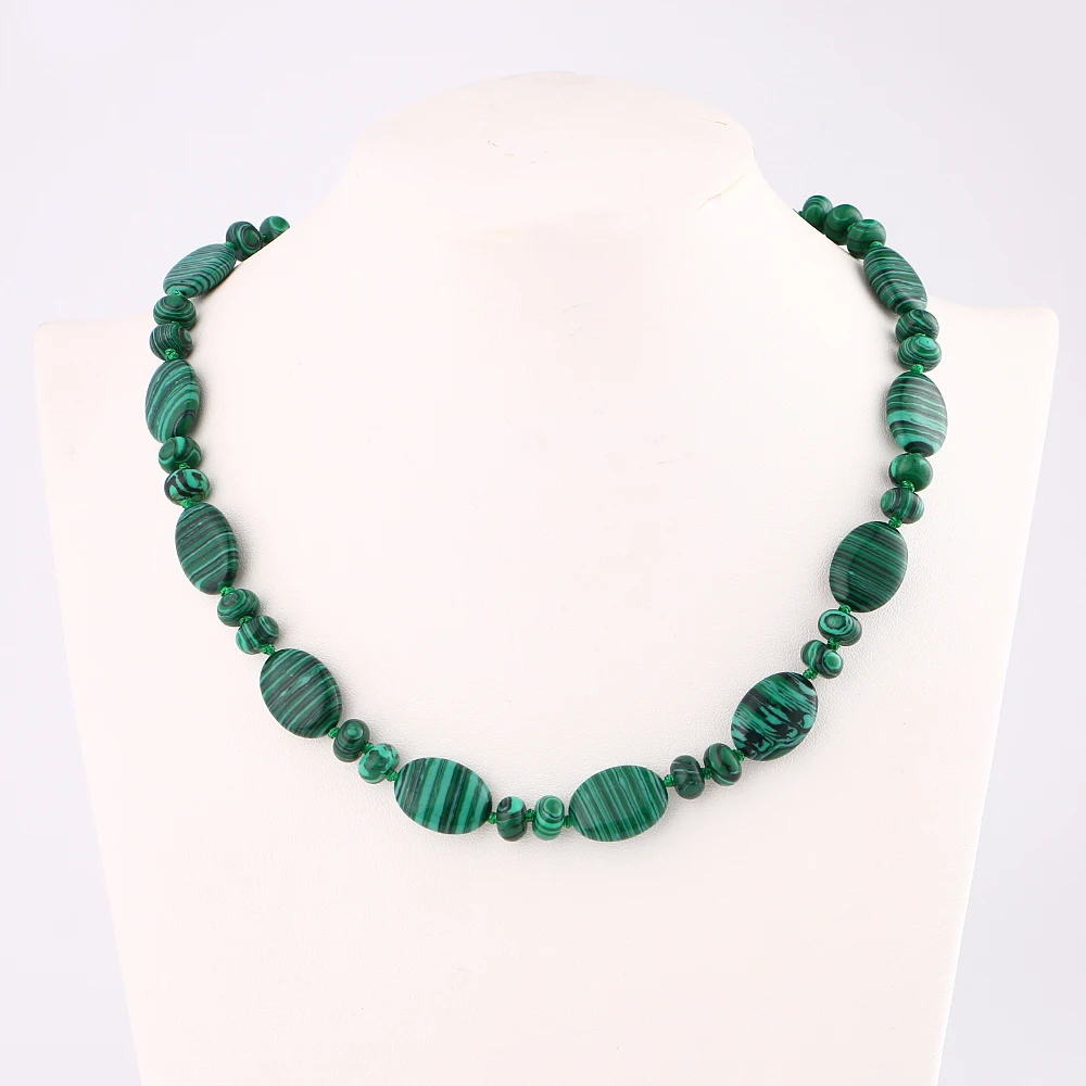 Женское Ожерелье с натуральным камнем Yumten Malachite ювелирное изделие кристаллами