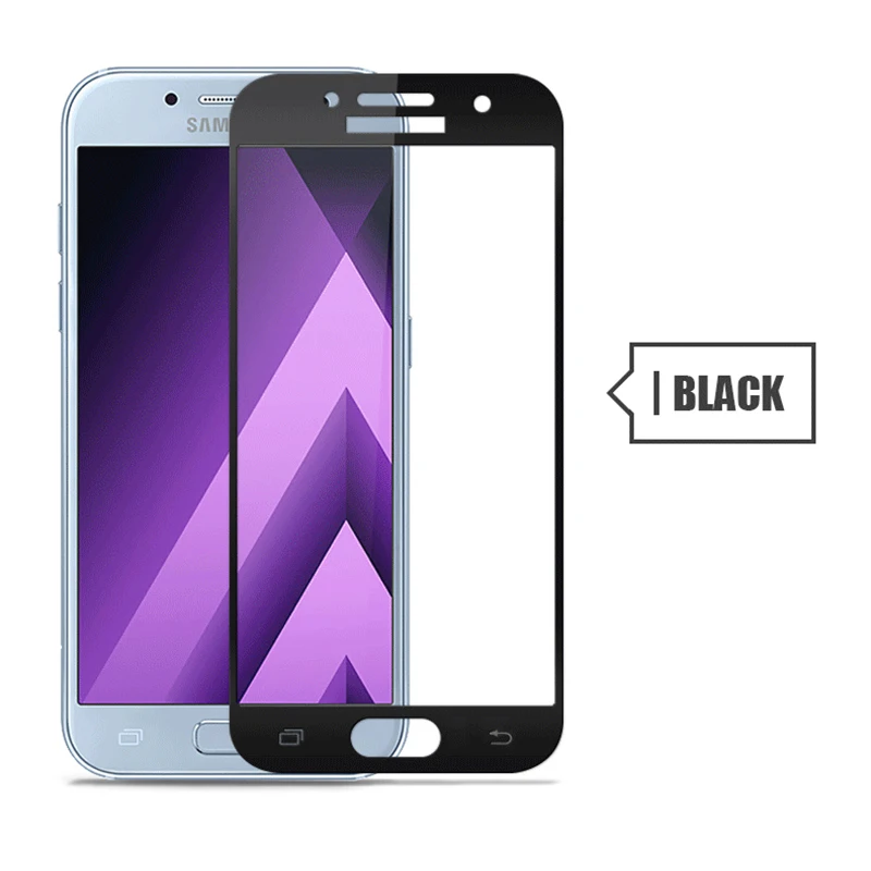 Полноэкранное закаленное стекло для samsung Galaxy A3 A5 A7 A 320 520 720 Крышка для телефона, которая полностью закрывает переднюю часть защитной пленки