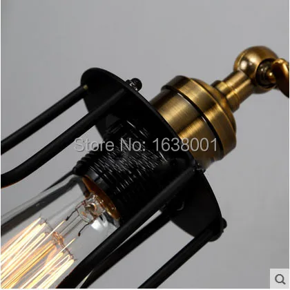 Небольшая металлическая рамка Бра Лампа скандинавские американские