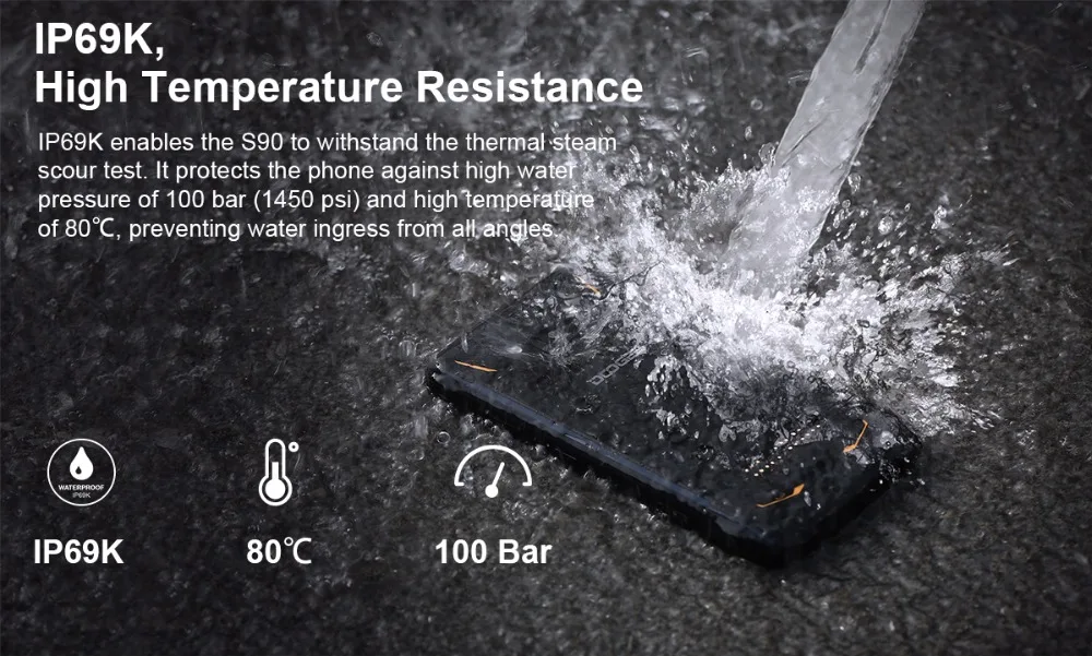 IP68/IP69K DOOGEE S90 модульный прочный мобильный телефон 6,18 дюймов дисплей 5050 мАч Helio P60 Восьмиядерный 6 ГБ 128 ГБ Android 8,1 16,0 M Cam