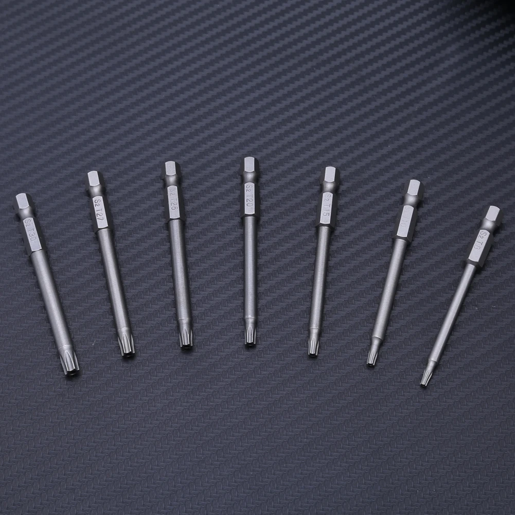 7 шт./лот 75 мм S2 Сталь Магнитный Torx шестигранные безопасности сверло для электродрели Набор для Магнитная отвертка Набор инструментов